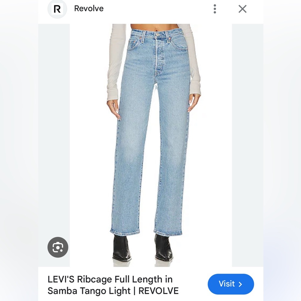 Levi’s full length ribcage samba tango light